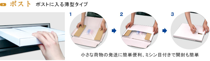 ポスト：ポストに入る薄型タイプ